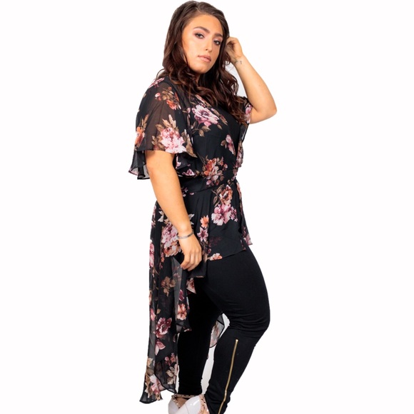 Plus Size ‘Mahina’ Floral Kimono - Picture 3 of 8